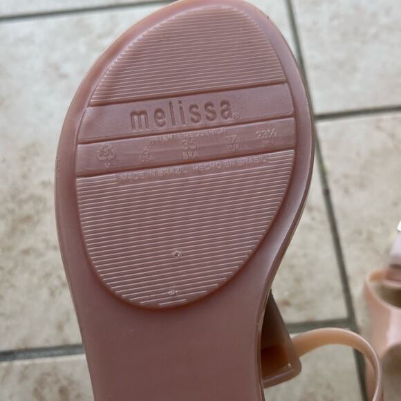MELISSA + JASON WU women’s blush adjustable jelly sandals size 6 NWOT - Picture 5 of 6